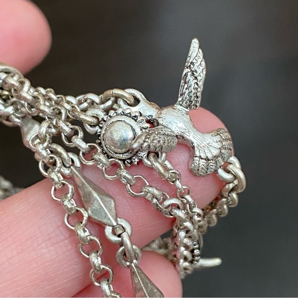 LUCKY BRAND Silver Hummingbird Multi Chain Bracelet - Picture 11 of 13